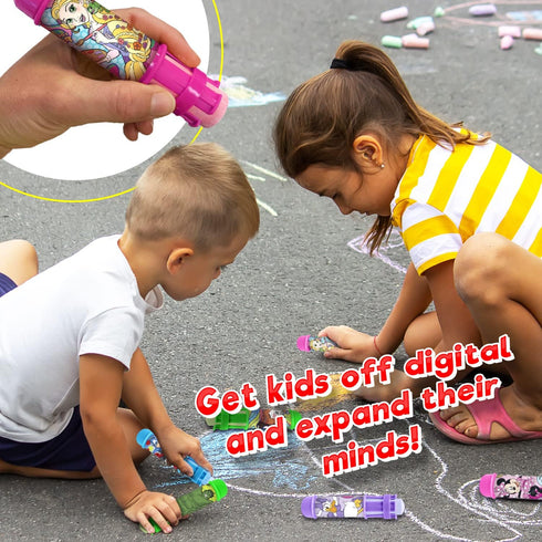 JA-RU Marvel Avengers Chalk Holder (1 Pack) Sidewalk Chalk for Kids - Kids Outdoor Play - Non Toxic Jumbo Chalk for Boys and Girls - Kids Chalk Se...