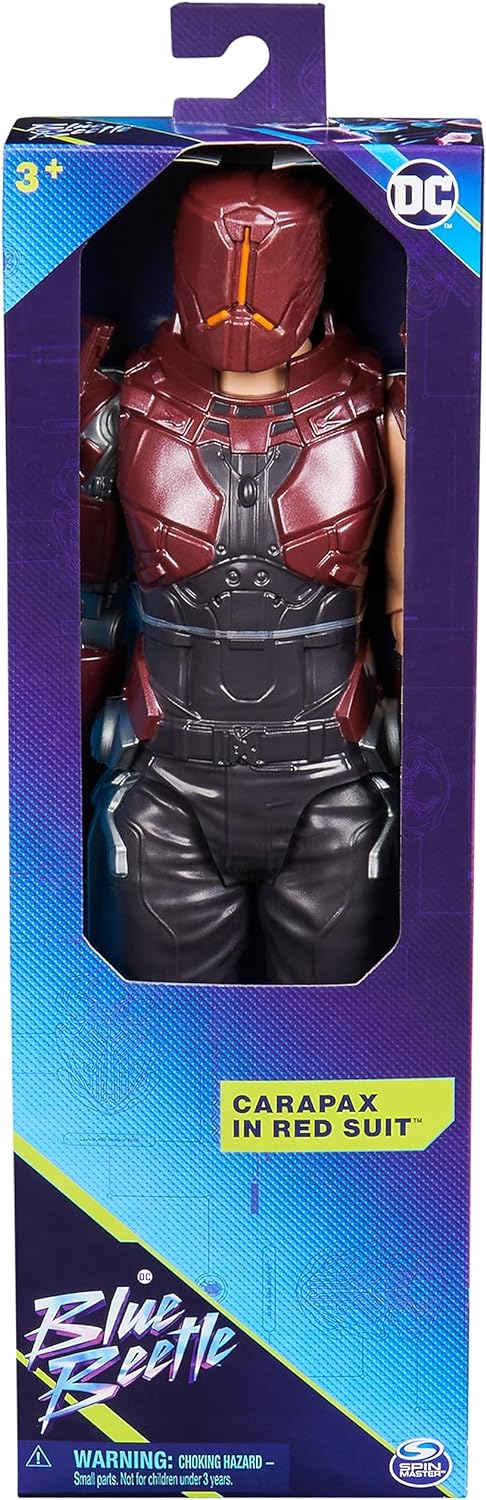 DC Comics, Carapax Action Figure, Red Suit, 12-inch, Detailed Sculpt, Poseable Blue Beetle Movie Collectible Superhero Kids Toys for Boys and Girl...