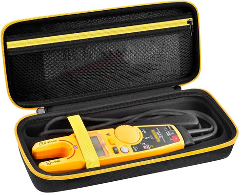 Case Compatible with Fluke T5-1000/ T5 600/ T6-1000/ T6 600 Electrical Voltage, Continuity and Current Tester Meter Organizer Holder - Black (Box ...