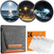 K&F Concept 52mm Star Filters Kit (3pcs) 4 Points 6 Points 8 Points Cross Screen Starburst Filters Set -18 Layer Coating Ultra Slim Optical Glass ...