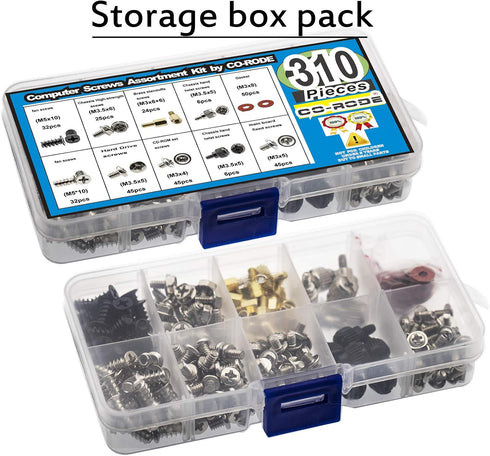 310pcs Motherboard Standoffs Screw, PC Computer Screws Kit Set for Mainboard, Hard Drive HDD, Case, Fan, Power Graphics,CD-ROM...