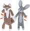 HGB Squeaky Dog Toys, No Stuffing Crinkle Dog Toys for Large Medium Small Dogs, Interactive Dog Toys to Keep Them Busy, Plush Dog Chew Toys for Bo...
