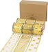 MEEDEE Gold Ribbon for Christmas Tree Decoration - 2.5 Inch, 6 Rolls, 36 Yards - Star and Stripe Wired Ribbon for Tree Garland and Crafts...