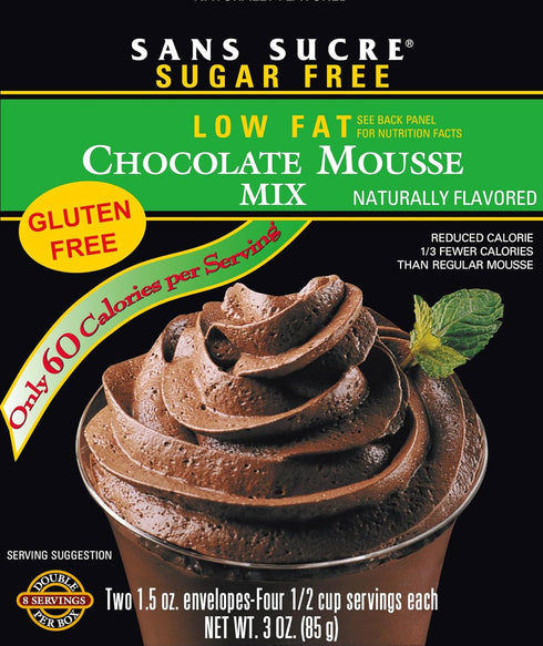 SANS SUCRE Chocolate Mousse Mix - Sugar Free and Gluten Free...