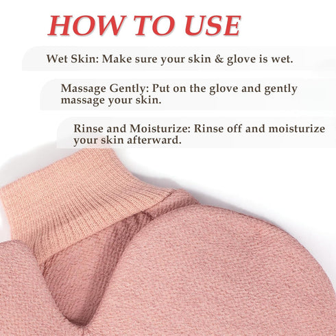 PHOGARY Exfoliating Body Scrubber Glove 3 Pack, Deep Cleaning Shower Gloves Exfoliating for Women, Exfoliating Mitt Dead Skin Remover for Body, Pr...