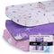 GROW WILD Changing Pad Cover 3 Pack | Soft & Stretchy Jersey Cotton | Baby Changing Table Pad Cover | Diaper Changing Pad Covers for Girls and Boy...
