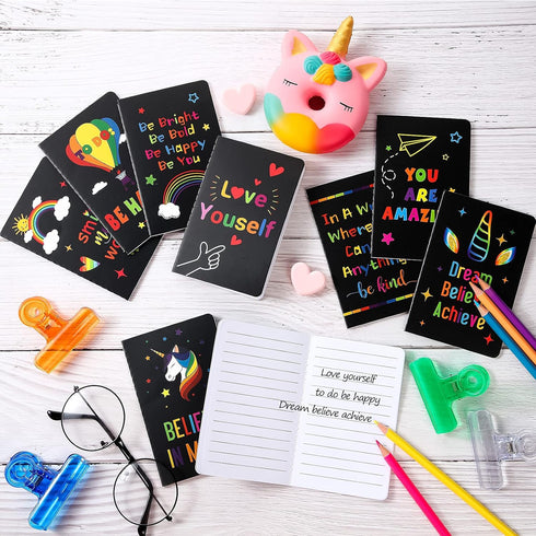 24 Pieces Inspirational Notepads Cute Mini Motivational Journal Notebook Small Pocket Lined Notebooks Positive Inspiring Notebook for Home and Off...