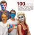 Face Paint Kit - Dermatologically Tested, Non-Toxic & Hypoallergenic - Professional Painting for Kids & Adults - Cosplay Makeup - Easy to Apply & ...