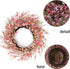 Bibelot 18inch Artificial Forsythia Flower Wreath, All Year Around Wreath for Front Door, Wedding Window Home Wall Indoor Front Door Decor (Pink, ...