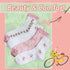 Cute Pink White Floral Women Ankle Sock Stripe Lettuce Trim Knitted Comfy Embroidered Girl Sock Gift 4 & More Pairs...