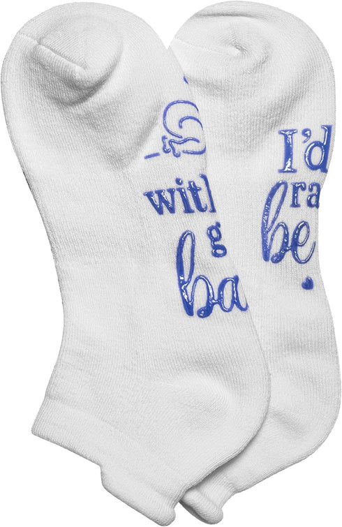 Funny Grandparent Socks - Gift For Grandmas & Expecting Grandparents (I'd Rather Be) One Size...