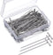 Mudder 100 Pack Wig T-Pins 2 Inch with Plastic Box, Silver...