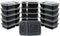 16 Pack - SimpleHouseware 2 Compartment Food Grade Meal Prep Storage Container Boxes (28 ounces)...