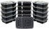 16 Pack - SimpleHouseware 2 Compartment Food Grade Meal Prep Storage Container Boxes (28 ounces)...