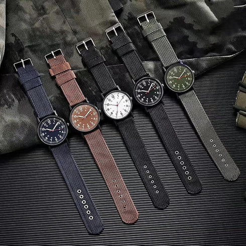 Men's Watch, Casual Watch for Men, Men's Outdoor Watch, Nylon Watch Band, Quartz Watch for Men...