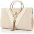 YYW Summer Beach Straw Evening Bag,Straw Clutch Purse Straw Handbag Shoulder Bag Top-handle Bag...