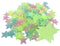 200PCS 1.2" Glow in The Dark Luminous Stars Fluorescent Noctilucent Plastic Wall Stickers Decals for Home Ceiling Wall Baby Kids Bedroom (Multi-Co...