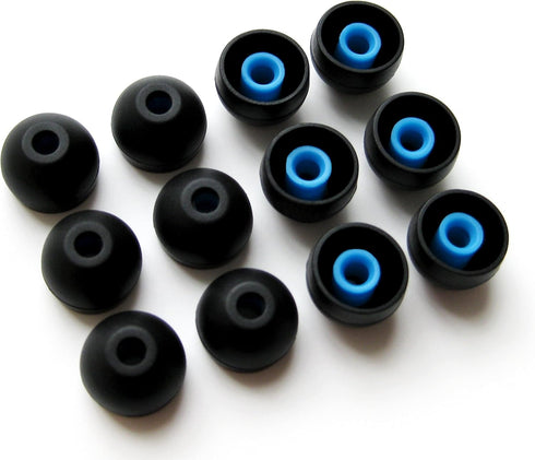 12 pcs (L) Large Hybrid Replacement Set Earbuds Eartips Compatible with Sony XBA, MDR and DR Series in-Ear Earphone Headsets...