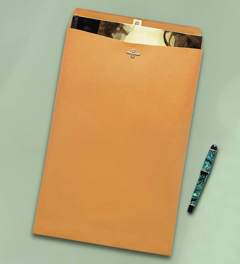 Clasp Envelopes - 10 x 15 Inch Brown Kraft Catalog Envelopes with Clasp Closure & Gummed Seal – 28lb Heavyweight Paper Jumbo Envelopes for Home, B...