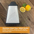 Jean-Patrique Stainless Steel Cheese Grater with Handle - Four-Sided Box, Dishwasher Safe - Pasmesan Cheese Shredder, Citrus Zester...