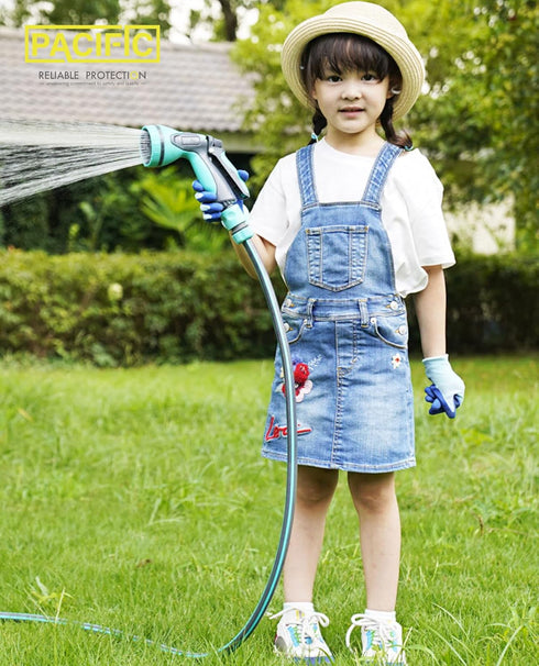 PACIFIC 3 Pairs Kids Gardening Gloves for Age 8-12, Toddler Rubber Coated Garden Gloves, Kids Work Gloves, for Children, Boys and Girls, Multicolo...