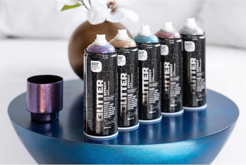 Montana Cans Montana EFFECT Spray Paint, Glitter Cosmos 400ml (13.5 FL.OZ), 296g (10 oz), Black...