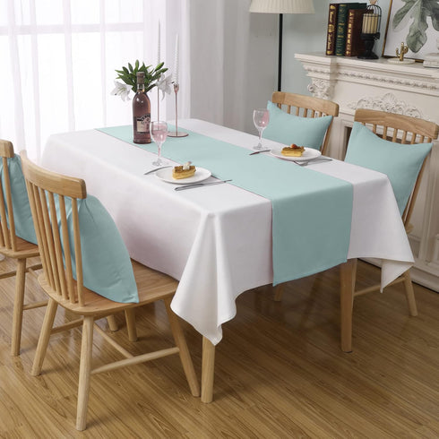 DUALIFE Handcrafted Solid Color Dining Table Runner for Wedding Party Birthday Graduations, Banquet Catering Services Event?Dresser Scarf, Double-...