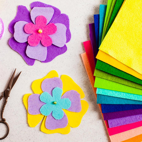 10PCS Multicoloured Self Adhesive Felt Fabric Sheets Sticky Felt Sheets for Craft Supplies Art Home Making?8.3" x 11.8"/20 x 30cm?...