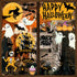 Halloween Window Clings, 6 Sheets Halloween Crows Bats Spiders Ghost Window Stickers Decorations for Glass Windows, Double-Side Removable Decals f...