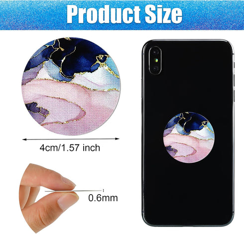 Weewooday 8 Pcs Phone Magnet Car Metal Mount Plate for Cell Holder Compatible with Magnetic Car Mounts Replacement Sticker(Marbling Style)...