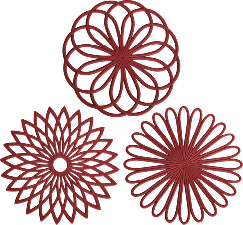 Smithcraft Silicone Trivets for Hot Dishes, Trivet Mat Hot Pads for Kitchen Decor, Trivets Hot Pots and Pans, Heat Resistant Mats Countertop, Roun...