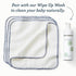 Esembly Wipe Ups, Organic Cotton Reusable Baby Wipes, Soft and Sturdy Washable Cloth Diaper Wipes, One Size, 12-pk...