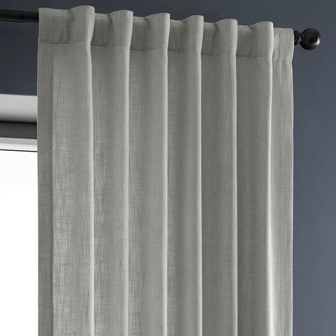 HPD Half Price Drapes Premium Heavy Faux Linen Curtains for Living Room (1 Panel), 50W x 108L Light Filtering Curtains 108 Inches Long Window Curt...