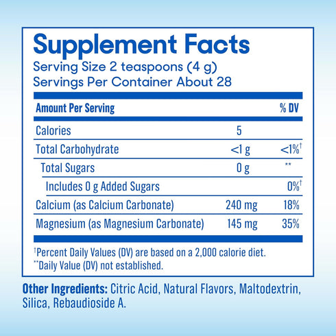 SlowMag® Muscle + Heart, Magnesium & Calcium Supplement, Raspberry Lemon Flavor Drink Mix Powder, 4 oz...