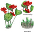 VOCOSTE 1pcs Fish Tank Aquarium Decorations Plants, Mini Aquarium Decorations Plastic Plants for Aquarium Decorations, Red 10.24"...