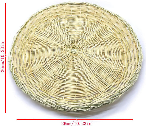 BB HOME, ZHONGER BHO Hand Weave Bamboo Paper Plate Holder 10in Set of 4 for Picnic Home Party and Daily Dinning...