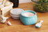 Fox Run Vintage Style Mason Jar Salt Cellar, Blue Ceramic with White Lid, 1 Cup Capacity...
