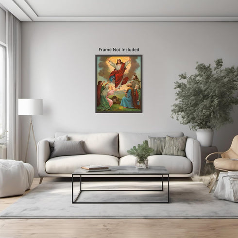 Posterizer 1 pcs-The ascension of Jesus Christ painting poster-Religious Posters-Gifts for Christians -Decor for Church, Sunday School Classroom- ...