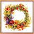 RIOLIS 1537 14 Count Wreath with Wheat Counted Cross Stitch Kit, 11.75" by 11.75", Multicolor...