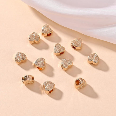 30pcs KC Gold Spacer Loose Beads Wings Heat Beads Alloy Beads Spacer Beads for Life Design DIY Jewelry Craft Making Necklace Bracelet Supplies...