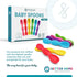 Premium Silicone Baby Spoons - 6 Pack, Self Feeding Training Spoons for Infants & Toddler, First Stage Chewable Baby Led Weaning Utensils, Dishwas...