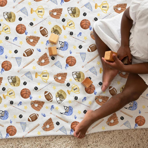Baby Sports Blankets for Boys Flannel American Football Baseball Basketball Soft Swaddle Blankets Sports Lovers Gift Receiving Blankets Nursery Cr...