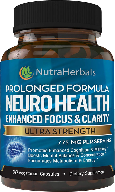 Brain Booster Supplement -"90 Day Supply"- Nootropics Mental Clarity, Memory & Focus. Scientifically Formulated for Prolonged Performance - DMAE, ...