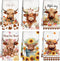Absorbent Dish Kitchen Towels - 6pcs Highland Cow Sunflower Summer Yellow Cleaning Drying Dishes Towel Soft Farmhouse Decor Funny Gifts for Women ...