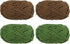 4 Skeins 5mm Chenille Yarn Blanket Yarn 100g 74 Yards Each Polyester Soft Knitting for Crochet Bag, Black/Dark Green......