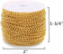 SWTOOL 60 Feets /20 Yards Metal Gold Link Chains, Iron Bulk Curb Chain for DIY Craft Jewelry Chain Making, 2 Rolls x 10 Yards (Gold)...