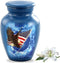 American Glory Keepsake Urn - American Flag with Eagle Mini Urn for Ashes - Token Urn - Patriotic Mini Jar - American Flag Soaring Eagle Sharing U...