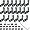 20pcs Black 2020 Series L-Shape Interior Inside Corner Connector Joint Bracket with Screws + 1pcs Wrench for Slot 6mm 20S Aluminum Rail Accessorie...