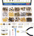 Glarks 1467Pcs Jewelry Making Supplies Kit, Jewelry Repair Tools with Accessories Jewelry Making Pliers, Beading Wires and Jewelry Findings for Je...