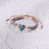 Jasper Heart Bracelet Adjustable Imperial Stone Beaded Braided Handmade Bracelet for Women Birthday Anniversary Mothers Day Christmas Graduation J...